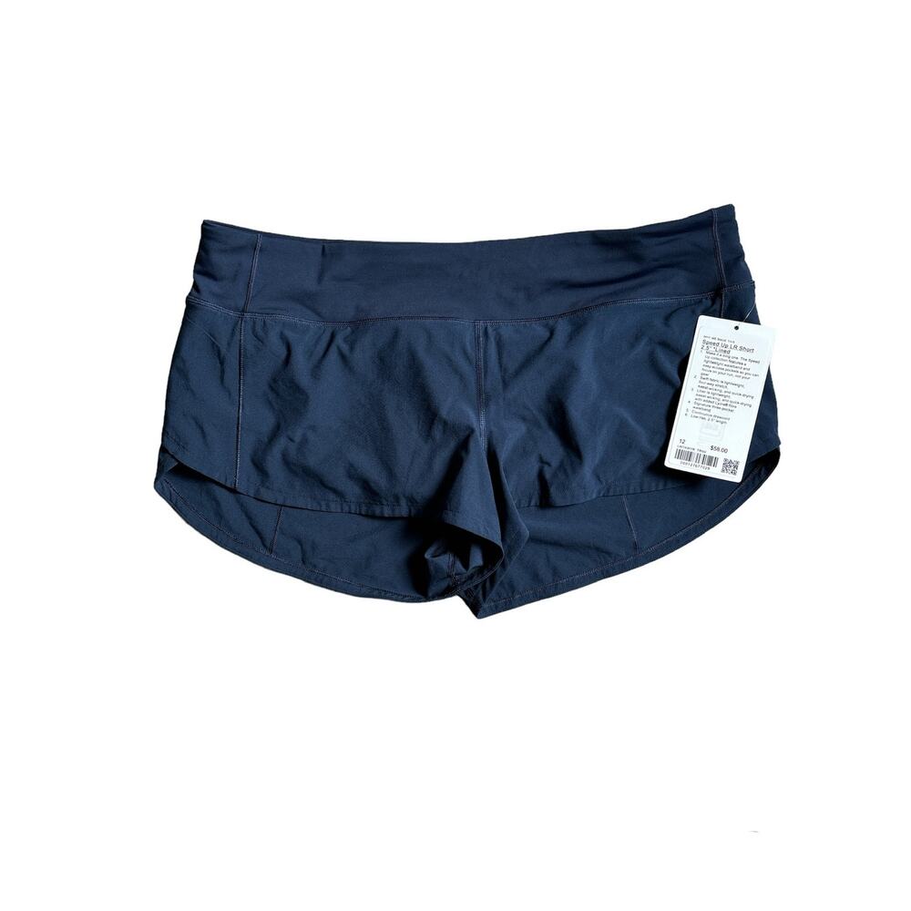 NWT Lululemon Athletica Speed Up Shorts in True Navy Size 12